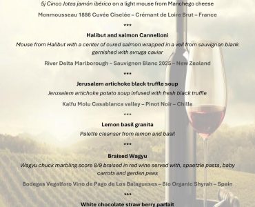Wine dinner – 24 January 2026