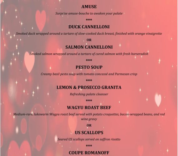 Valentine’s Dinner – 14 February 2026