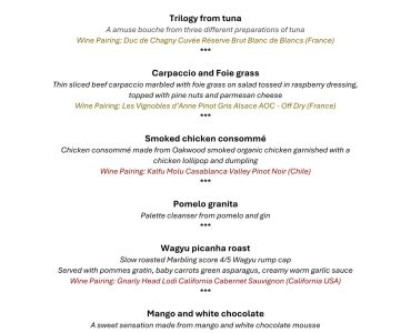 Wine Dinner – 25 June 2026